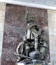 Monument to the heroes guerrillas in Moscow metro station Royalty Free Stock Photo